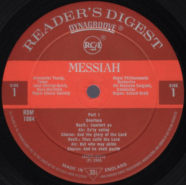 Georg Friedrich Händel : Messiah (3xLP, Mono + Box)