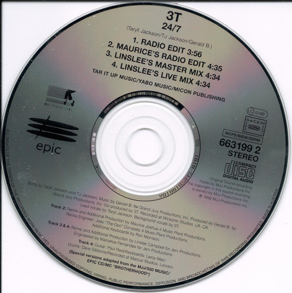 3T : 24/7 (CD, Single)