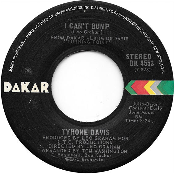 Tyrone Davis : So Good (To Be Home With You) (7")