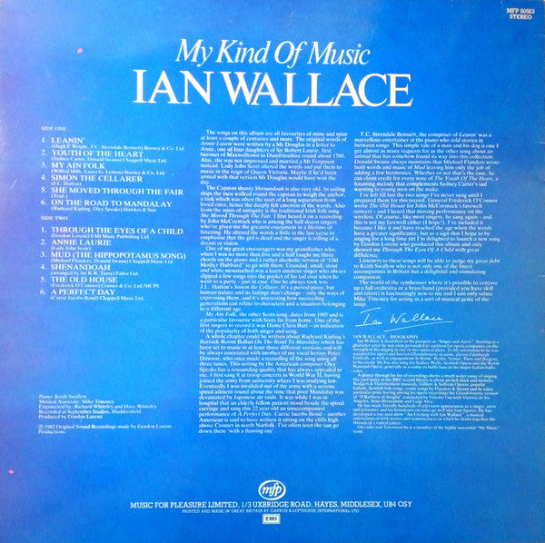Ian Wallace (3) : My Kind Of Music (LP, Album)