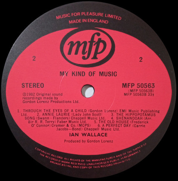 Ian Wallace (3) : My Kind Of Music (LP, Album)