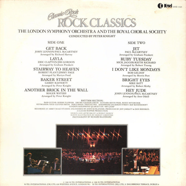London Symphony Orchestra And The Royal Choral Society : Classic Rock Rock Classics (LP, Album, Gat)