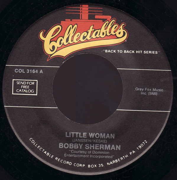 Bobby Sherman : Little Woman / Easy Come, Easy Go (7")