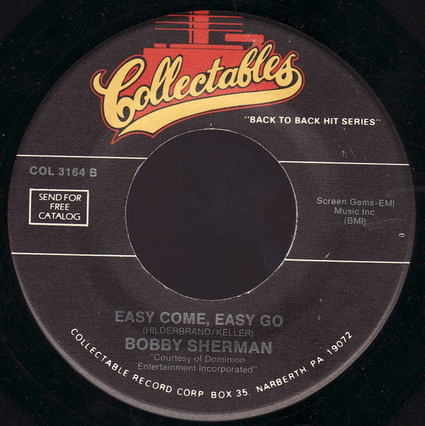 Bobby Sherman : Little Woman / Easy Come, Easy Go (7")