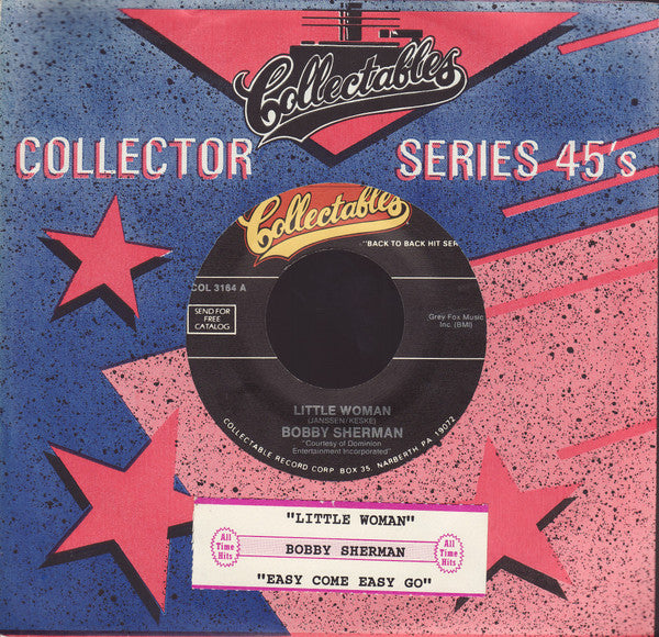 Bobby Sherman : Little Woman / Easy Come, Easy Go (7")