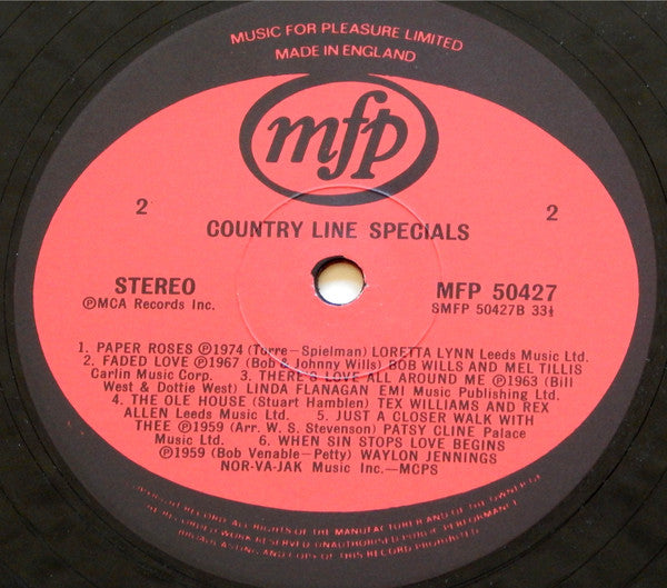 Various : Country Line Specials  (LP, Comp, Mono)