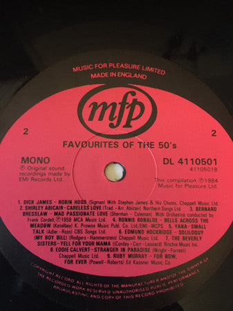 Various : Favourites Of The 1950s  (2xLP, Comp, Mono)