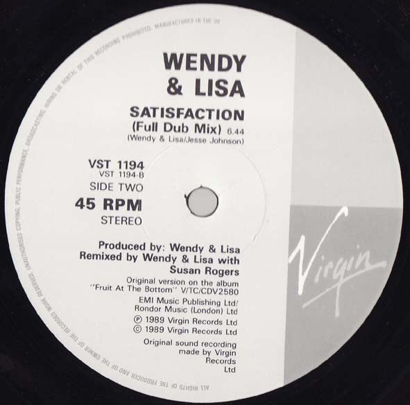 Wendy & Lisa : Satisfaction (12")
