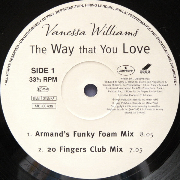 Vanessa Williams : The Way That You Love (12")