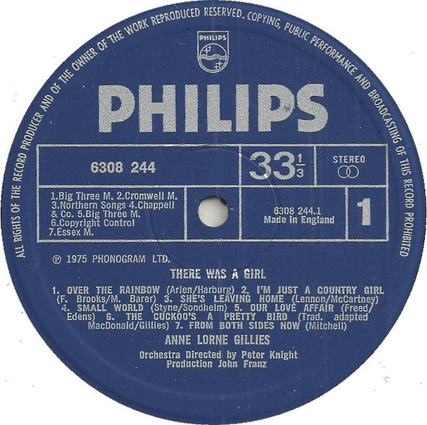 Anne Lorne Gillies : There Was A Girl (LP, Album)