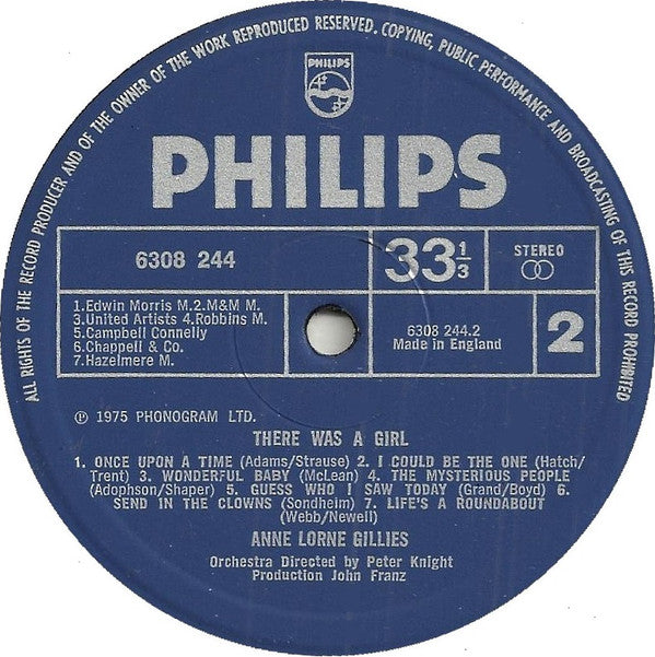 Anne Lorne Gillies : There Was A Girl (LP, Album)