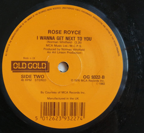Rose Royce : Car Wash (7", Single, RE)