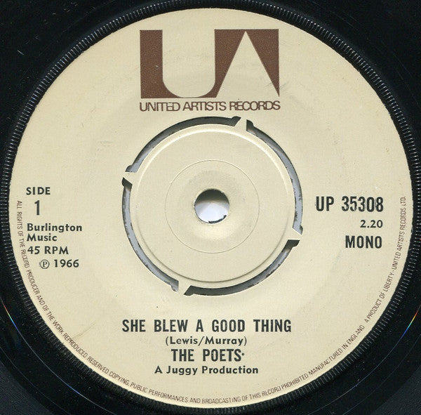 The Poets (4) : She Blew A Good Thing / Out To Lunch (7", RE, 4-P)