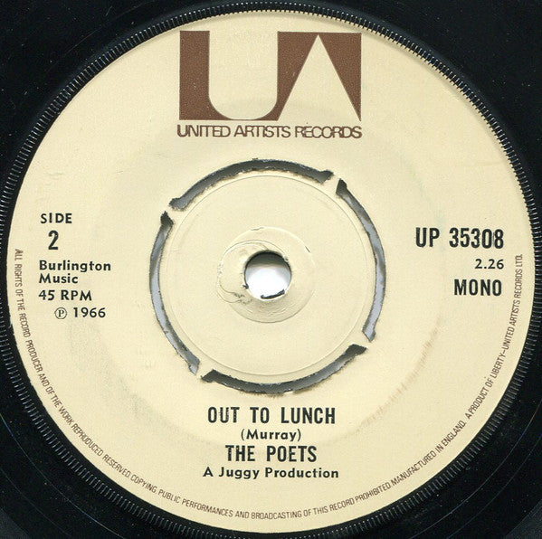 The Poets (4) : She Blew A Good Thing / Out To Lunch (7", RE, 4-P)