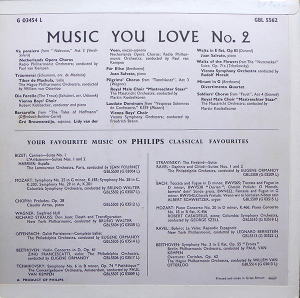 Various : Music You Love, No. 2 (LP, Comp)