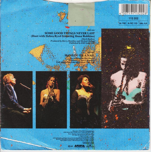 Barry Manilow : Some Good Things Never Last (7", Single)