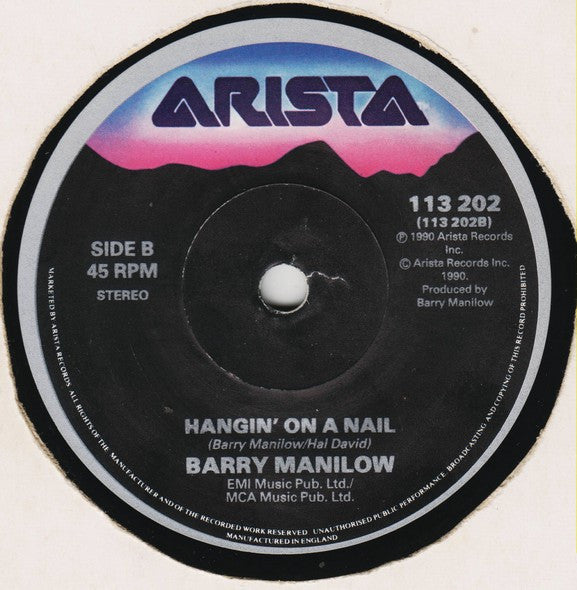 Barry Manilow : Some Good Things Never Last (7", Single)
