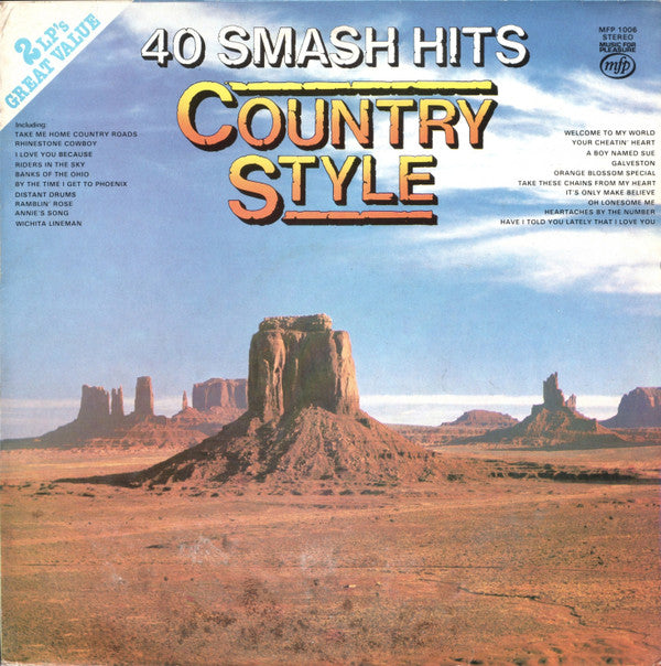 Unknown Artist : 40 Smash Hits Country Style (2xLP, Comp)