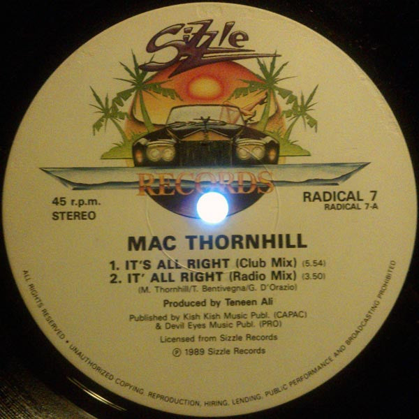 Mac Thornhill : It's All Right (12", Ltd)