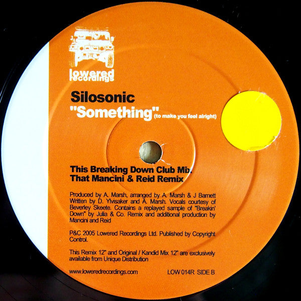 Silosonic : Something (To Make You Feel Alright) Remix (12")