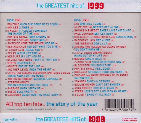 Various : The Greatest Hits Of ...1999 (2xCD, Comp)