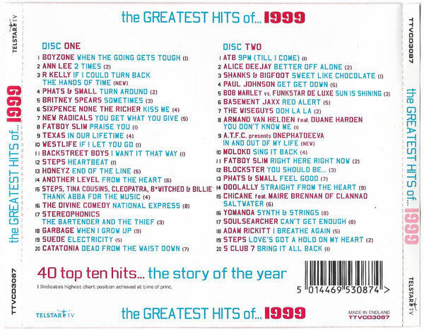 Various : The Greatest Hits Of ...1999 (2xCD, Comp)