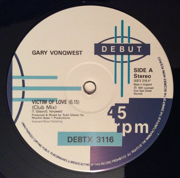 Gary Vonqwest : Victim Of Love (12")