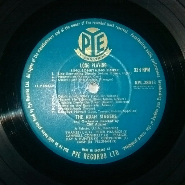 The Cliff Adams Singers : Sing Something Simple (LP, Mono)