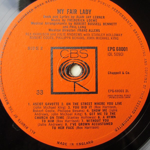 Rex Harrison, Julie Andrews With Stanley Holloway Book And Lyrics By Alan Jay Lerner Music By Frederick Loewe : My Fair Lady - Original Cast, Recorded In London (LP, Album, RE)