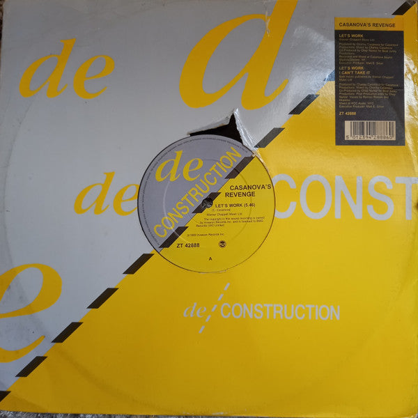 Casanova's Revenge : Let's Work (12")