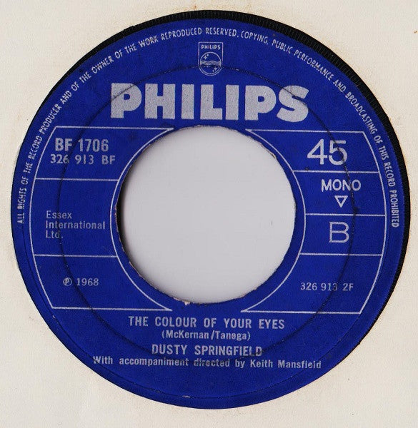Dusty Springfield : I Will Come To You (7", Single, Mono)