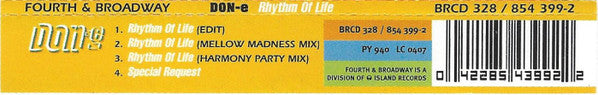 DON-E : Rhythm Of Life (CD, Single)