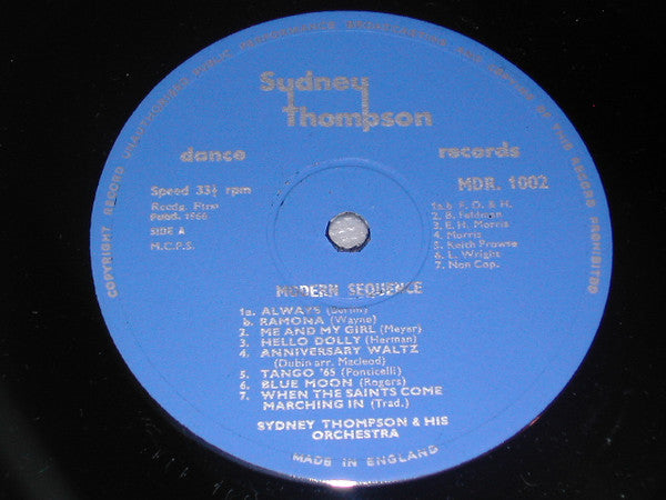 Sydney Thompson And His Orchestra : Modern Sequence Dances (LP)