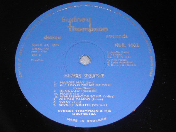 Sydney Thompson And His Orchestra : Modern Sequence Dances (LP)