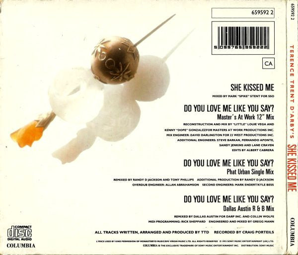 Terence Trent D'Arby : She Kissed Me (CD, Single, Dig)