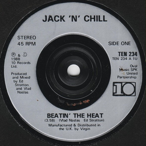 Jack 'N' Chill : Beatin' The Heat (7", Single, Sil)