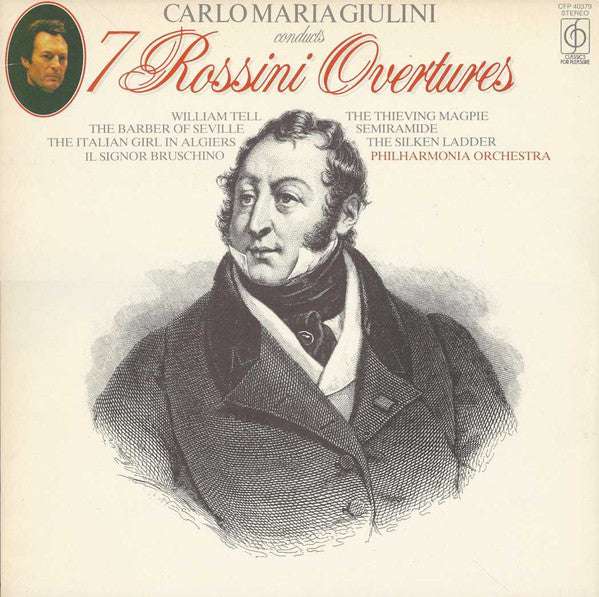 Gioacchino Rossini, Philharmonia Orchestra, Carlo Maria Giulini : 7 Rossini Overtures (LP, RE)