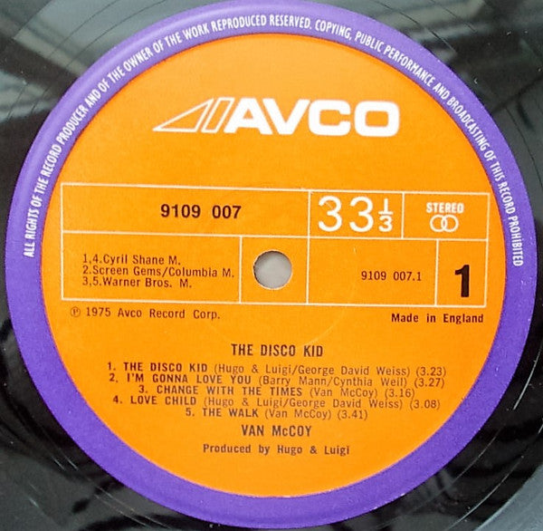 Van McCoy : The Disco Kid (LP, Album)