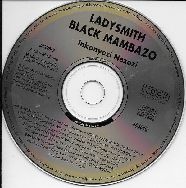 Ladysmith Black Mambazo : Inkanyezi Nezazi (CD, Album)