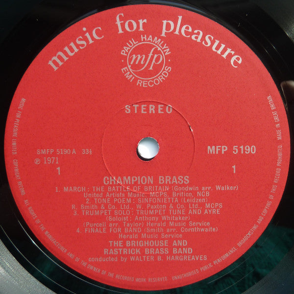 The Brighouse And Rastrick Brass Band : Champion Brass (LP, Album)