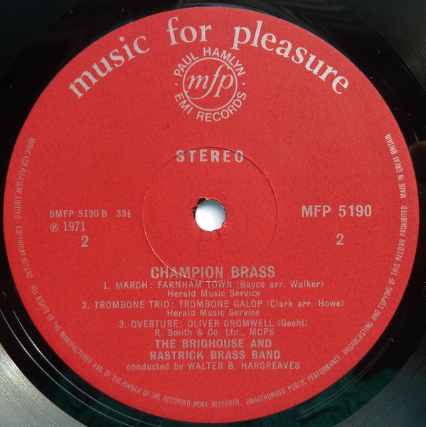 The Brighouse And Rastrick Brass Band : Champion Brass (LP, Album)