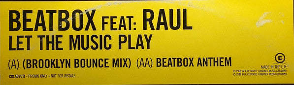 Beatbox Feat: Rael : Let The Music Play (12", Promo)