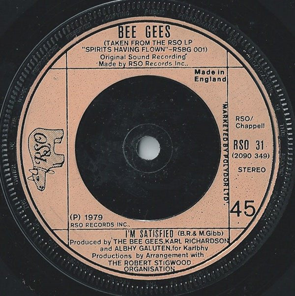 Bee Gees : Love You Inside Out (7", Single, Bei)