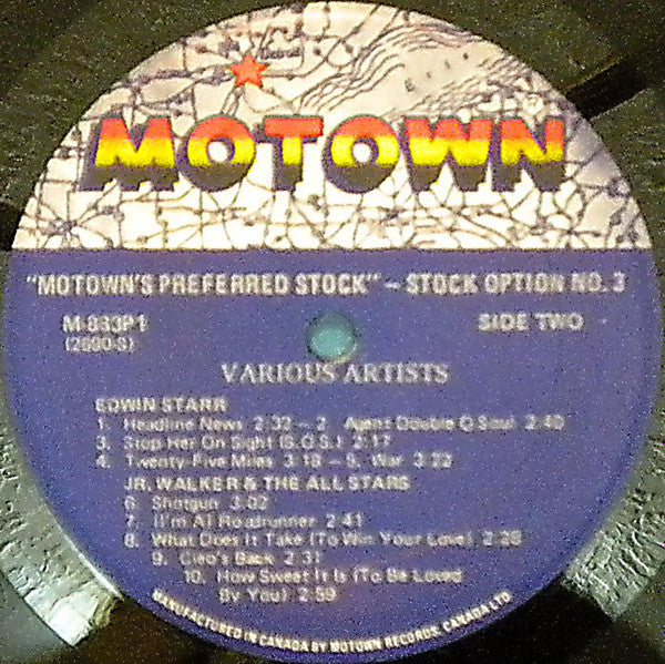 Various : Motown's Preferred Stock - Stock Option No.3 (LP, Comp)