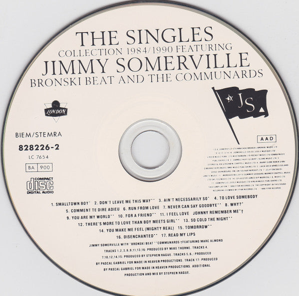 Jimmy Somerville Featuring Bronski Beat And The Communards : The Singles Collection 1984/1990 (CD, Comp)