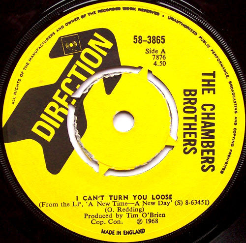 The Chambers Brothers : I Can't Turn You Loose  (7", Single)