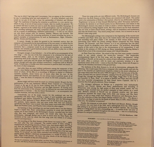 Peter Pears, Benjamin Britten : The Early Recordings (2xLP, Comp, Mono)