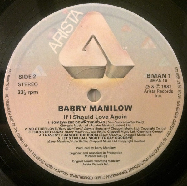 Barry Manilow : If I Should Love Again (LP, Album)
