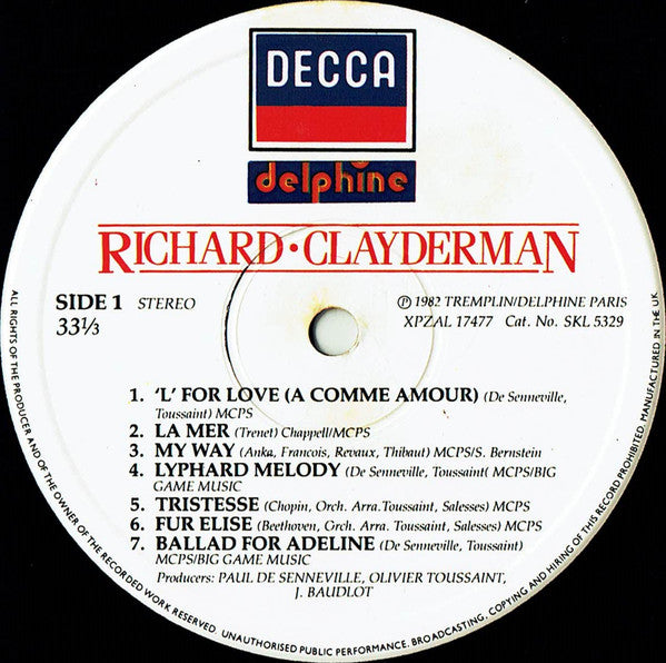 Richard Clayderman : Richard Clayderman (LP, Comp)