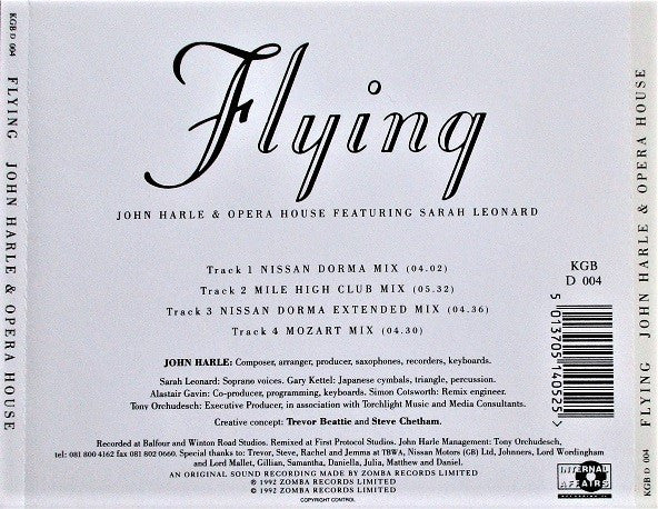 John Harle & Opera House Featuring Sarah Leonard : Flying (CD, Maxi)